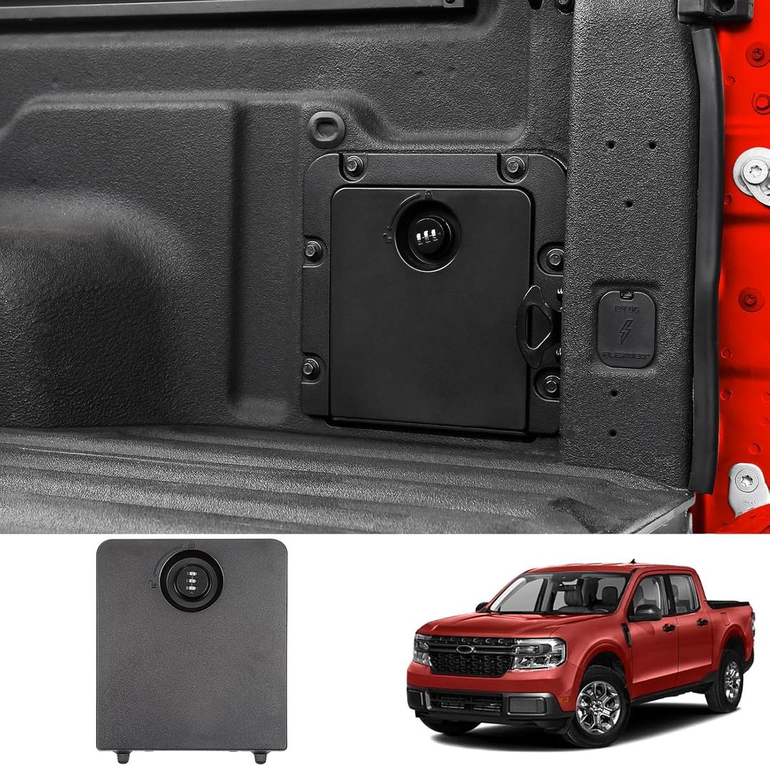 Mabett Bed Storage Bin Cover with Code Lock Compatible with Ford Maverick 2025 2024 2023 2022 Accessories, Code Lock Design Bin Cover for Maverick