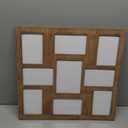 Picture Frame Collage for 4x6 and 5x7 Photos - 9 Openings Rustic Brown Picture Frame with Real Glass,Family Picture Frames Wall Decor 1 Pack