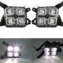 Silscvtt 2Pcs Fog Lights Assembly Replacement for Sportage 2017-2018 Clear Lens with Bulbs Driving Fog Lights Lamps Left and Right Side