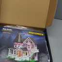 1349PCS Pink Palace House Building Set, Halloween Haunted House Blocks Toy, with Lights Christmas for Teens Girls 12+ Halloween House Kit for Kids Adults