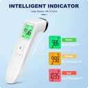 No-Touch Thermometer for Adults and Kids, Accurate Digital Baby Thermometer, Fever Alarm & Silent Mode, 2 in 1 Forehead & Object Mode (white)