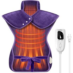 Heating Pad for Back Pain Relief, FSA Eligible HSA, Electric Heating Pads for Back Neck Shoulders, Wearable Large Heat Pad, Christmas Gifts for Mom Women Dad Men, ETL Certified, 24 x 33, Purple