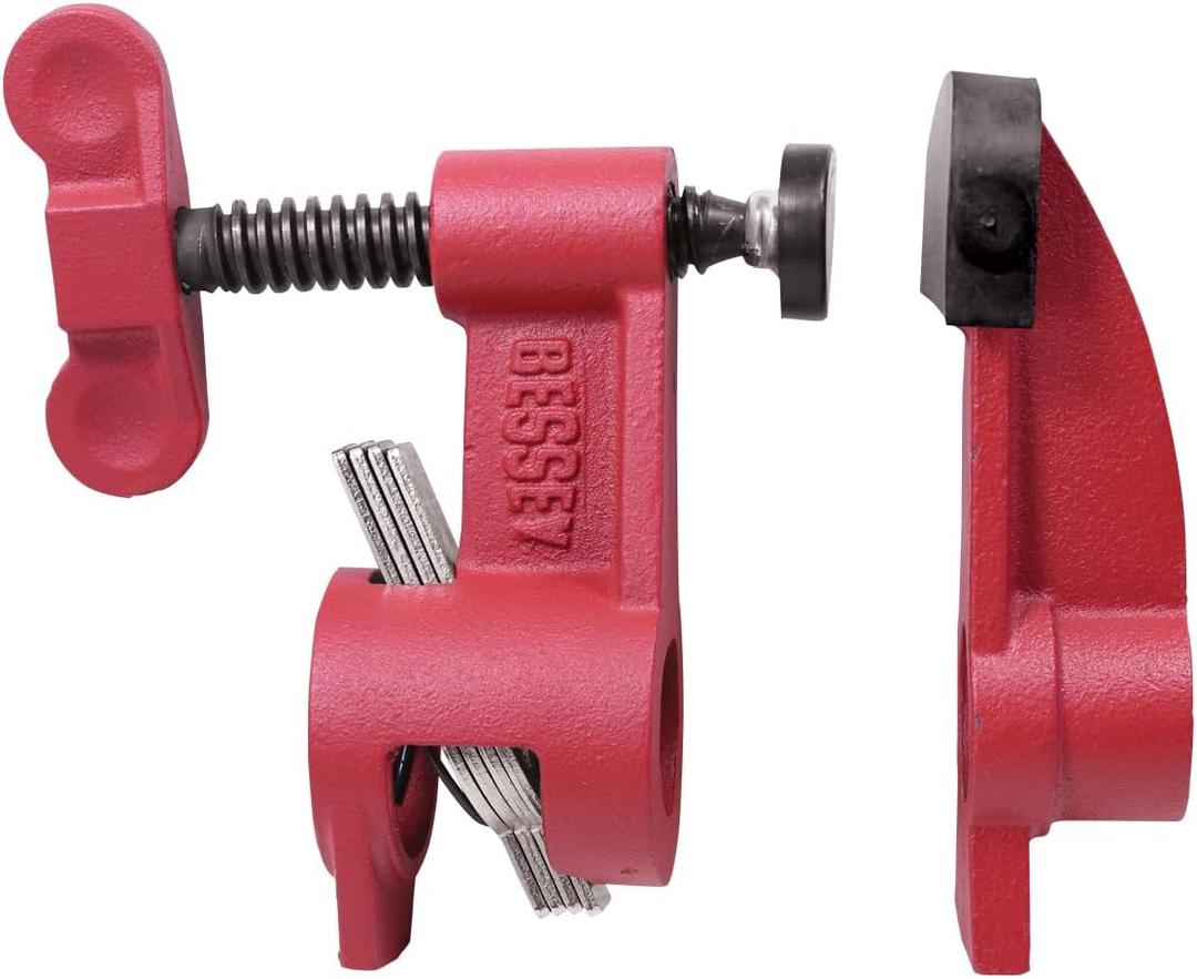 BESSEY PC-34DR, 3/4 In. Pipe Clamps, Deep Reach 2-1/2 In. - Incredibly Versatile, Easy To Assemble, Indespensable Workshop Clamp For Woodworking, Carpentry, Home Improvement, & DIY Projects