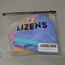 LIZENS Women's Black Bikini Set with Colorful Straps Crisscross Back Swimwear for Beach(LW13G02,S) (Blue)