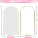 Wokceer 7.2 FT Wedding Arch Backdrop Stand and White Arch Cover, Metal Arch Stand with Arch Stand Cover for Birthday Party Wedding Ceremony Bridal Baby Shower Event Decor