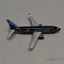 AVIAMUSE Model Airplane, United Black Livery Aircraft Planes Model, Suitable for Collection and Christmas Birthday, Desktop Decor