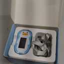 Vibeat Pulse Oximeter, Small Size Fingertip Blood Oxygen Meter with Smart Reminder for Home Use, O2 monitor with Batteries & Lanyard, Blue