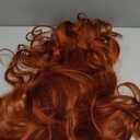 Auburn Wig with Bangs for Women Copper Red Wavy Layered Wig with Curtain Bangs for White Black Women Synthetic Long Reddish Brown Layered Body Wavy Wigs Heat Resistant Hair Wig for Daily Use Party (24 Inch)