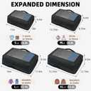 BAGAIL 6 Set Compression Packing Cubes Travel Accessories Expandable Packing Organizers (Square Mesh, 06-Black), 13.75 Inches X 12.75 Inches X 4.5 Inches