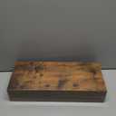 QEEIG Bathroom Floating Shelves for Wall - 15.7" Wall Mounted Shelf Over Toilet Farmhouse Home Decor Display Bookshelf Small 15.7 x 6.7 inch Set of 2, Rustic Brown (008-40BN)