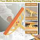 3-in-1 Bath&Kitchen Cleaning Set,Shower Squeegee for Shower Doors, Bathroom,Window and Car Waterproof Bag, Hair Catcher, Suction Cup Shower Head Holder for Deep Cleaning
