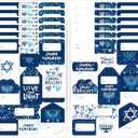 Big Dot of Happiness Hanukkah Menorah - Assorted Chanukah Holiday Party Gift Tag Labels - To and From Stickers - 12 Sheets - 120 Stickers