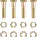 CURT 48333 Pintle Hitch Mount 1/2-Inch Hardware Kit, 4 Bolts, Yellow Zinc, Grade 8
