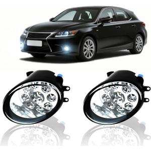 LED Fog Light For Lexus CT200h 2011-2014 Pair Bumper Fog Light Driving Lamp Replacement Fog Light Assemblies,6000k White,Pack of 2