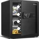 Kavey 2.0 Cub Safe Box, Steel Security Safe and Lock Box with Backlit Touch Screen Keypad, Dual Alarm System, Mute Function and LED Light for Home Office 12.6"D x 14.96"W x 17.72"H