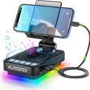 Kingamei Gift for Men Women, 4 in1 Call Phone Stand with Wireless Bluetooth Speaker and Power Bank (5000mAh) & Colorful Ambient Light, Charging Bank for iPhone/Android, Birthday Gifts for Dad Mom