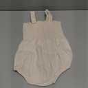 FOMOYUU Infant Newborn Baby Girl Ruffle Sleeveless Romper Summer Clothes Outfit with Cute Floral Print Jumpsuit (0-3 Months, Apricot)