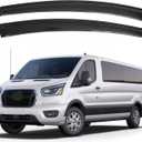 IG Window Visors Fit for 2014-2026 Ford Transit, Out-Channel Rain Guards Vent Wind Deflectors 2PC, Truck Accessories for 14-26 Transit (High Roof & Medium Roof Only)