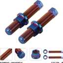 Funparts Titanium Alloy Chain Adjuster Bolt M10 Rear Axle Bolts Universal for KLX KX CRF CR YZ TTR DRZ WR RM RMZ Motorcycle Dirt Bike Chain Tensioner Bolt Quenching