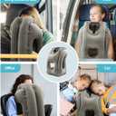Inflatable Travel Pillow, Airplane Neck Pillow Comfortably Supports Head and Chin for Airplanes, Trains, Cars Office Napping on The Tray Table (Grey)