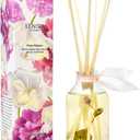 Reed Diffuser Set, Pink Peony Scented Oil Diffuser with Sticks, Home Fragrance Accessories for Bathroom Shelf Decor, Aroma Diffusers for Home or Office Desk, USA Made