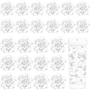 Tondiamo 24 Pcs Artificial Pearl String for Floating Candle Faux Pearls Beads String Garland Centerpiece Decoration for Vases Filler Wedding Spring Holiday Party Decor(White)