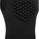 Runhit Youth Baseball Chest Protector Softball Lacrosse Football Padded Compression Shirt Heart Guard Sternum Protection (Large, Black)