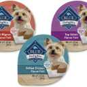 Blue Buffalo Delights Natural Adult Small Breed Wet Dog Food Cups, Pate Style, Chicken, Top Sirloin, and Filet Mignon 3.5-oz (24 Pack- 8 of Each Flavor) (EXP 01/22/27)