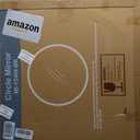 Bathroom Mirror for Wall, 24 Inch Round Mirror, Matte Black Metal Framed Circle Vanity Mirror for Bathroom Bedroom Living Room Entryway, Anti-Rust, Tempered Glass, Hanging or Leaning