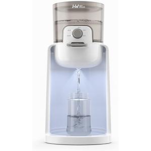 Water Warmer, HEYVALUE Baby Bottle Warmer, Formula Maker with Night Light, 4 Temperature Control & 72H Keep Warm, Detachable Tank, Instantly Dispenses Warm Water, Feed Baby More Easier and Healthier (Moon White)
