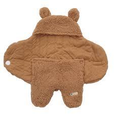 Kind Clothes  Plush Swaddle Blankets Bear Newborn Receiving Blanket, 
Brown