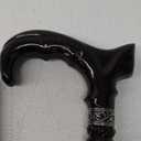 URFORESTIC Handmade Wooden Walking Cane, Solid Wooden Cane for Men and Women, Ergonomic Walking Stick for Senior, Elderly, 36 Inch Height (Dark Brown)