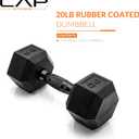 CAP Barbell Coated Hex Dumbbell Weight - Single | 20 lbs