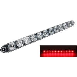 15" Clear Red Multi-function Stop Turn Tail Marker Trailer Light LED Bar Truck Waterproof USA Made