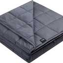 ZonLi Weighted Blanket (60"x80", 20lbs, Dark Grey) Queen Size Weighted Blanket for Adults, High Breathability Heavy Blanket, Soft Material with Premium Glass Beads