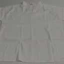 BATHRINS Women's Chiffon V Neck Sleeveless Blouse Tops Office Work Shirts White M