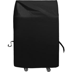 Grill Cover 30in, iCOVER Waterproof BBQ Covers for Two Burner Small Vertical Smoker, Lightweight Easy On/Off, Dustproof UV-Resistant Fit Grills with Collapsed Side Tables