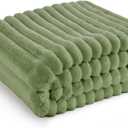 Bedsure Reseda Fleece Throw Blanket for Couch - GentleSoft Cozy Soft Blankets for Women, Cute Small Throws for Girls, 50x60 Inches