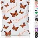 JinRuiKJ Thank You Poly Mailer 14.5x19 - 50 Pack Strong Thick Self Adhesive Mailing Bags - Cute Butterfly Printed Packaging Bags