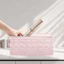 KarSyon Hair Tools Travel Bag Organizer for Dyson Airwrap Case Holder Shark Hair Dryer Flex Style Airstraight Brush Revlon Attachments Carrying Case Flat Curling Iron Bags (Pink)
