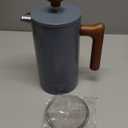 POLIVIAR French Press Coffee Maker, 34 oz Coffee Press with Real Wood Handle, Double Wall Insulation & Dual-Filter Screen, Food Grade Stainless Steel for Good Coffee and Tea (Alpline)