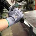 MaxiFlex 34-874 Gloves Seamless Knit Nylon Gloves with Nitrile Coated Micro-Foam Include Grip on Palm and Fingers, L