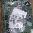 Valery Madelyn 9 Feet Pre-Lit Christmas Garland with Lights for Mantle, Lighted Outdoor Xmas Garland with Black White Balls & Bow for Home Stairs Fireplace Table Centerpiece Indoor Holiday Party Decor