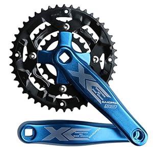 9S 9speed 22 32 44T 170mm Crank Length MTB Mountain Bike Chainset 104BCD 64BCD Easy to Modify Single Crank Set (Black)