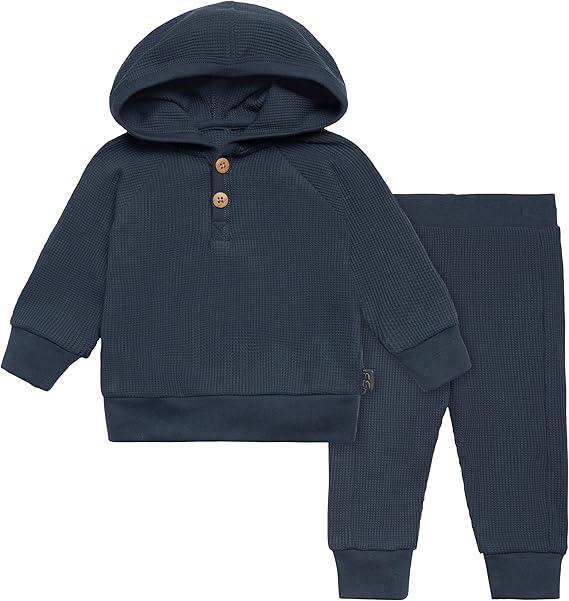 Modern Moments by Gerber Baby Girls' Mini-Waffle 2-piece Hoodie and Pant Set Size 3-6 M