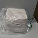 Whitewash Rattan Tissue Box Cover  5.5x5.5x5.9 Inch - Stylish Handwoven Tissue Holder with Lid - Ideal for Bathroom Vanity, Bedroom, or Living Room Home Accent