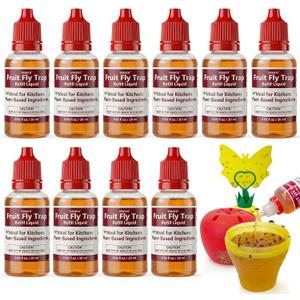 10 Pack Fruit Fly Trap Refill Liquid, 0.68oz/ Bottle, Liquid Fly Traps Refill for Indoors,Effective Lure Refill Gnat Catcher for Home Kitchen Use,Non Toxic Safe Near Food