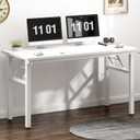 Need 47 inches Computer Desk Office Desk Folding Table with BIFMA Certification Computer Table Workstation, White AC5DW-120