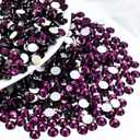 1000PCS SS30 6mm Resin Flatback Rhinestone, Grape Purple Flatback Rhinestones for Nails, Tumblers, Mugs, Bottles, Craft Decoration, Loose Bling Glitter Diamond Stone