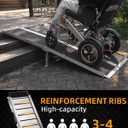 VNN 6ft Wheelchair Ramp with 4 Support Legs, Seamless Portable Aluminum Ramps for Wheelchairs for Home Steps & Stairs, Heavy Duty Non-Slip Mobility Scooter Threshold Ramp, 800lbs Capacity